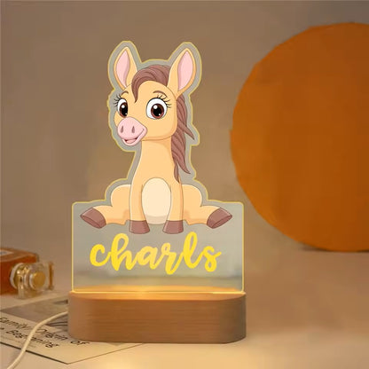 BusyTod Personalized Children Animal Night Light