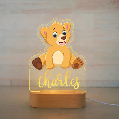 BusyTod Personalized Children Animal Night Light