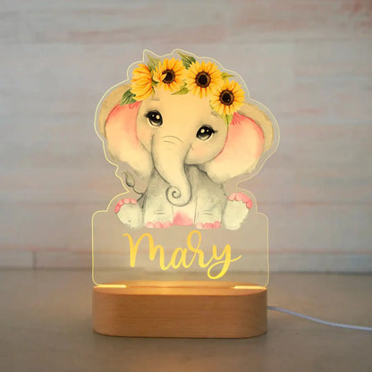 BusyTod Personalized Children Animal Night Light