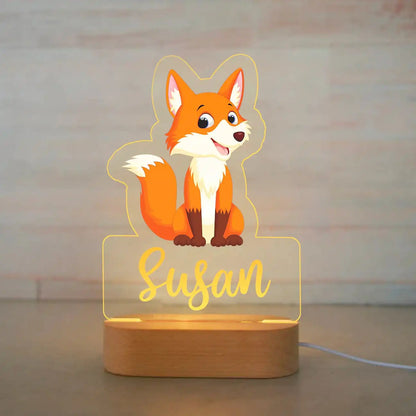 BusyTod Personalized Children Animal Night Light