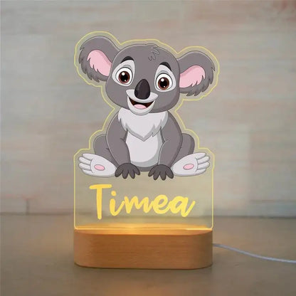 BusyTod Personalized Children Animal Night Light