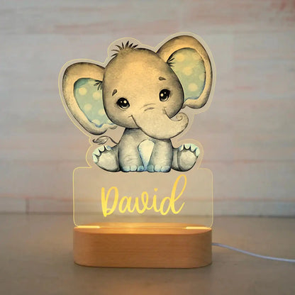 BusyTod Personalized Children Animal Night Light