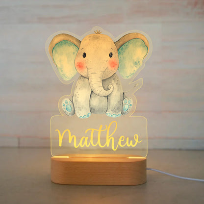 BusyTod Personalized Children Animal Night Light