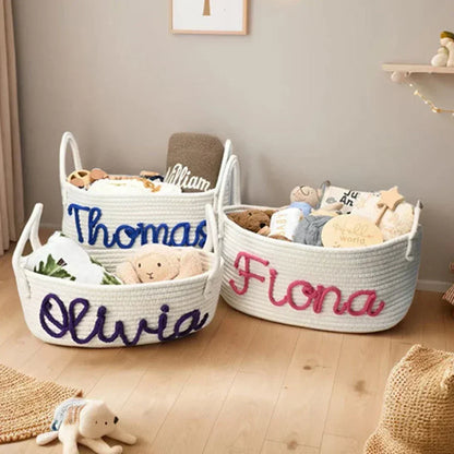 BusyTod Personalized Custom Newborn Name Basket