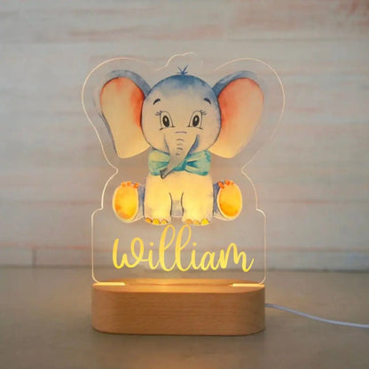 BusyTod Personalized Children Animal Night Light