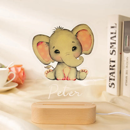 BusyTod Personalized Children Animal Night Light
