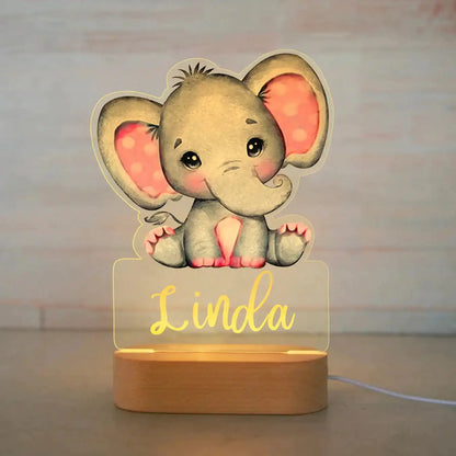 BusyTod Personalized Children Animal Night Light