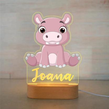 BusyTod Personalized Children Animal Night Light