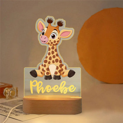 BusyTod Personalized Children Animal Night Light