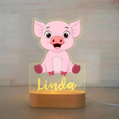 BusyTod Personalized Children Animal Night Light
